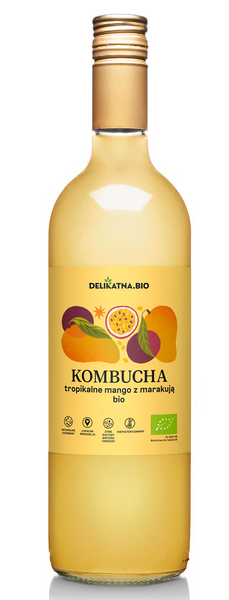 Kombucha mango marakuja 750 ml - Delikatna (BIO)