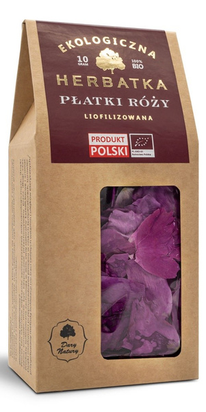 Herbatka liofilizowana płatki róży 10 g - Dary Natury (EKO)