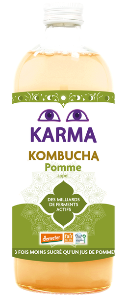 Kombucha z jabłkiem fair for life demeter 1 l - Karma Kombucha (BIO)