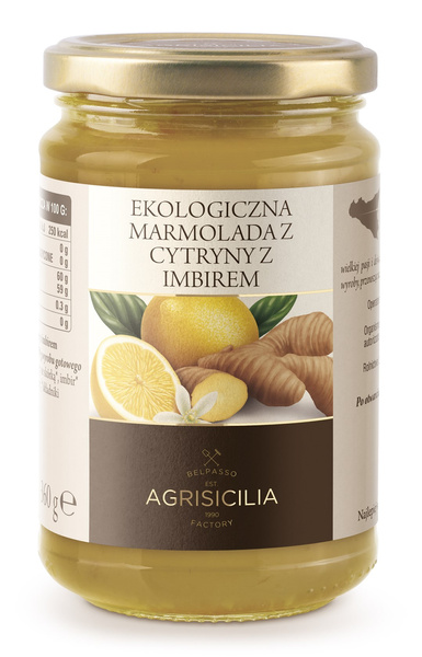 Marmolada z cytryn z imbirem 360 g - Agrisicilia (EKO)