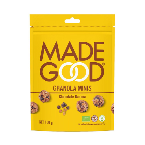 Granola kulki z czekoladą i bananem bezglutenowe 100 g - madegood (EKO)
