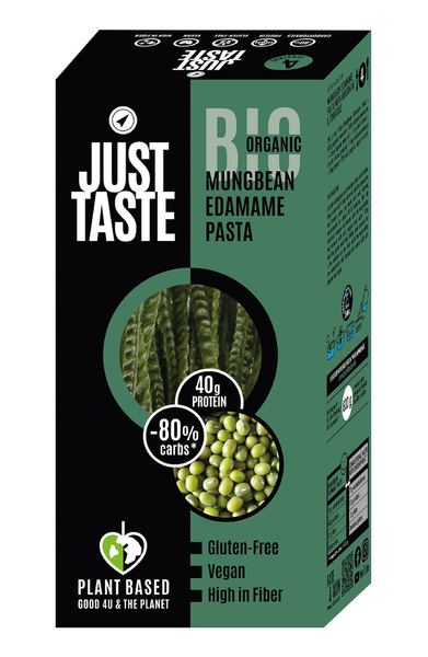 Makaron proteinowy spaghetti (z soi edamame i fasoli mung) bezglutenowy 250 g - just taste (EKO)