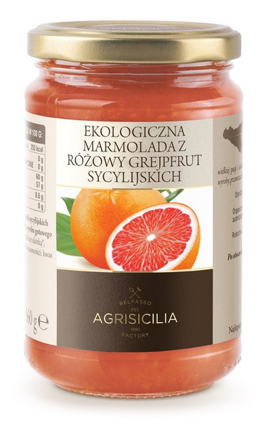 Marmolada z różowych grejpfrutów sycylijskich 360 g - Agrisicilia (EKO)