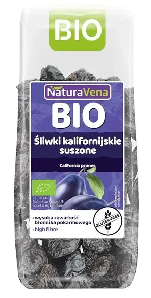 Śliwki kalifornijskie suszone bezglutenowe 200 g - Naturavena (EKO)