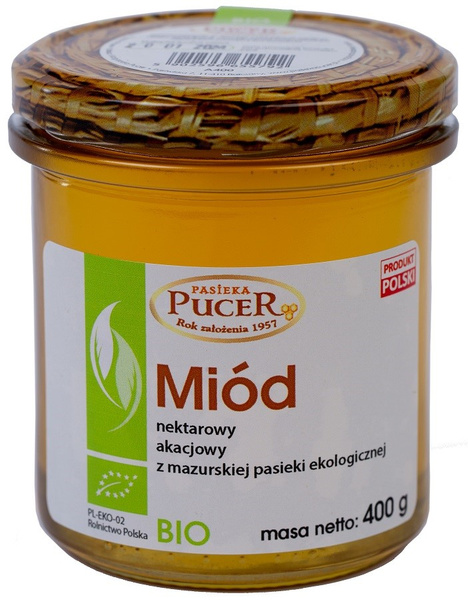 Miód Nektarowy Akacjowy 400g - Pucer Ekologiczny