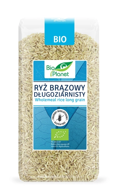 Ryż Brązowy Długoziarnisty 500 g - Bio Planet - EKO