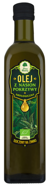 Olej z nasion pokrzywy tłoczony na zimno 250 ml - Dary Natury (EKO)