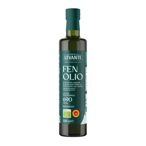 Oliwa z oliwek extra virgin wysokopolifenolowa fenolio pdo terra di bari castel del monte 500 ml - Levante (EKO)