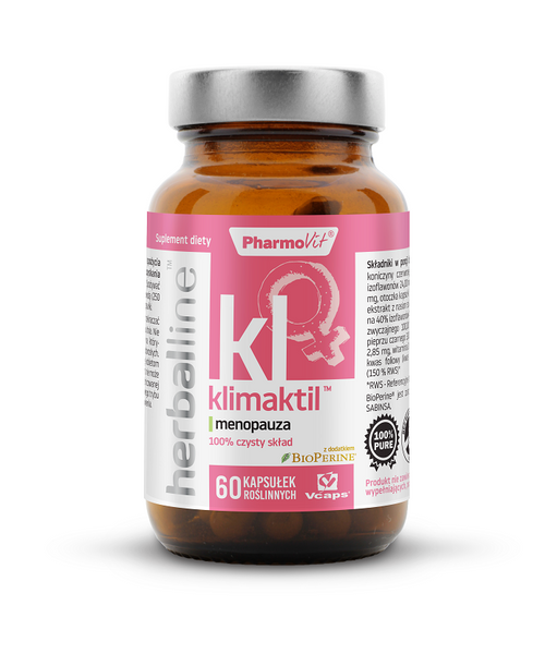 KAPSUŁKI NA MENOPAUZĘ (KLIMAKTIL) BEZGLUTENOWE 60 szt. (27,16 g) - PHARMOVIT (HERBALLINE)