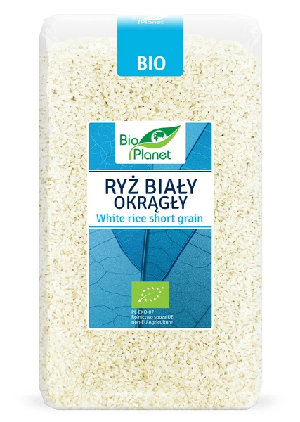 Ryż Okrągły Biały 1kg - Bio Planet - EKO