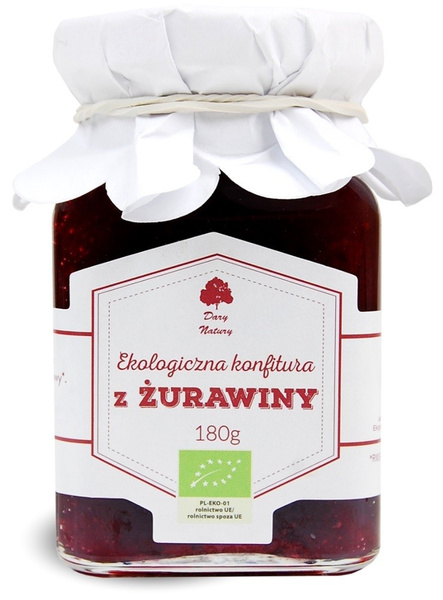Konfitura z żurawiny 180 g - Dary Natury (EKO)