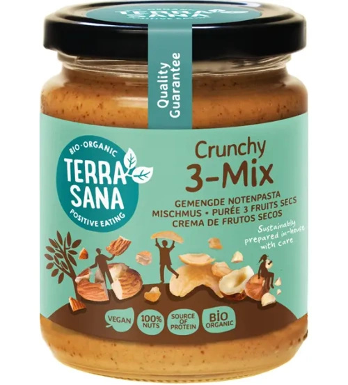 Krem orzechowy crunchy mix 250 g - Terrasana (EKO)