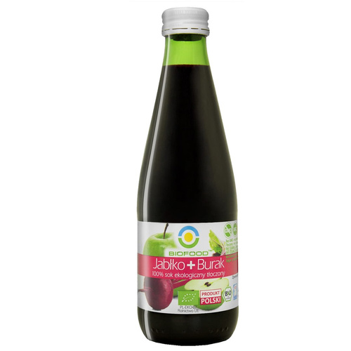 Sok jabłkowo buraczkowy NFC bezglutenowy 300 ml - Bio Food (EKO)