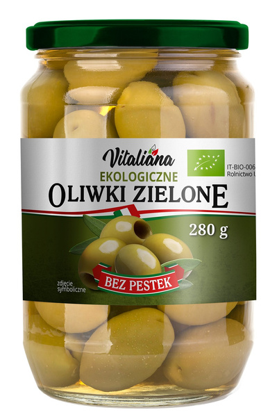 Oliwki Zielone Bez Pestek 280g - Vitaliana