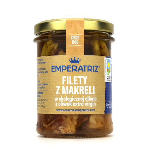 Makrela filety w oliwie z oliwek extra virgin 190 g (125 g) - Emperatriz (EKO)