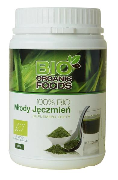 Sok Z Młodego Jęczmienia RAW Sproszkowany Bio 300 G - Bio Organic Foods