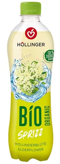 Napój gazowany kwiatów czarnego bzu 30 % mniej cukru 500 ml - Hollinger (EKO)