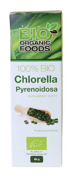 Chlorella pyrenoidosa (250 mg) 320 szt. - Bio Organic Foods (EKO)