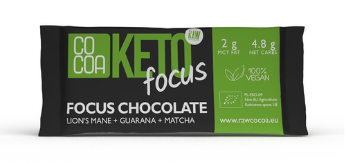 Czekolada focus KETO 40 g - Cocoa (EKO)