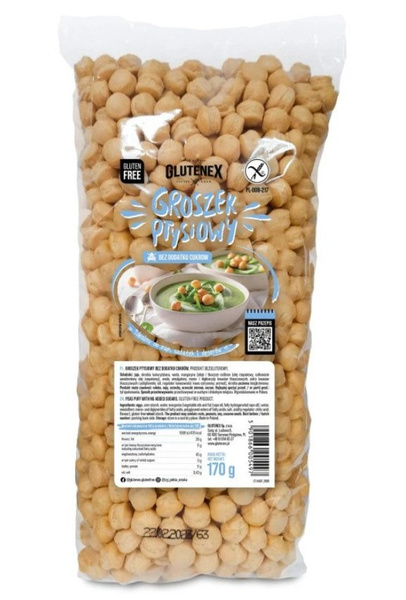 Groszek ptysiowy bez dodatku cukru bezglutenowy 170 g - Glutenex