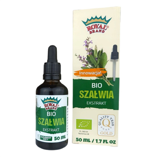 Ekstrakt z szałwii w kroplach 50 ml - Royal Brand (EKO)