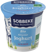 JOGURT NATURALNY (1,5 % TŁUSZCZU W MLEKU) BIO 150 g - SOBBEKE