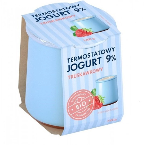 Jogurt Termostatowy Truskawkowy 9 %  Bio 140 G - Yömleko