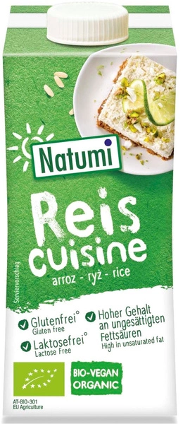 Krem ryżowy do gotowania i pieczenia BEZGLUTENOWY BIO 200ml - Natumi