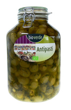 Oliwki zielone nadziewane migdałami z ziołami w oleju 4,75 kg - Bio Verde (EKO)