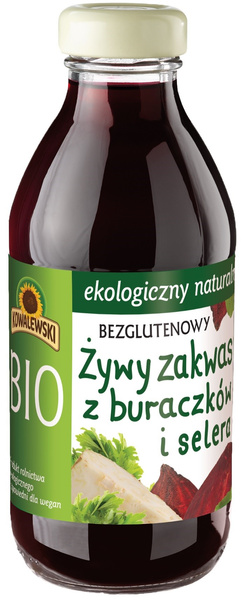 ŻYWY ZAKWAS Z BURAKÓW I SELERA BEZGLUTENOWY BIO 320 ml - KOWALEWSKI