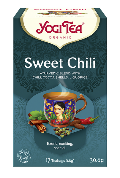 Herbatka słodkie chili (sweet chili) (17 saszetek) 30,6 g - Yogi Tea (BIO)