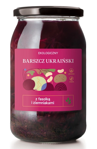Zupa Barszcz Ukraiński Z Fasolką I Ziemniakami Bio 900 Ml - Delikatna (Zakwasownia)