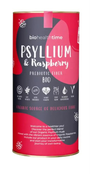 Psyllium - Błonnik Witalny Z Malinami Bio 300 G - Bio Health Time