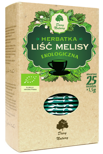 Liść Melisy Herbatka w Saszetkach 25x1,5g - Dary Natury