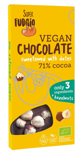 Czekolada słodzona daktylami z orzechami laskowymi bezglutenowa 100 g - Me Gusto (EKO)