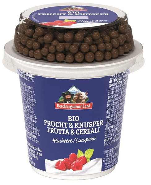 Jogurt malinowy z kulkami czekoladowymi 150 g - Berchtesgadener Land (EKO)