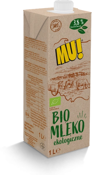 Mleko Mu! Uht (3,8 % Tłuszczu) Bio 1 L - Wart-Milk