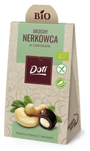 ORZECHY NERKOWCA W CZEKOLADZIE GORZKIEJ BEZGLUTENOWE BIO 50 g - DOTI