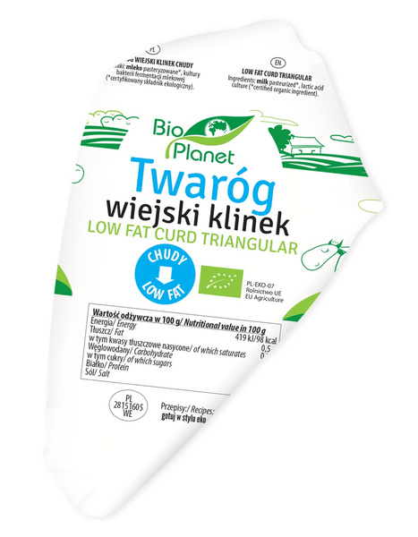 Twaróg wiejski klinek chudy (około 0,25 kg) - Bio Planet (BIO)