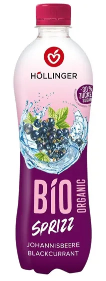 Napój z czarnych porzeczek gazowany 500 ml - Hollinger (EKO)