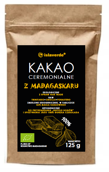 Kakao ceremonialne tabliczka czekolady 125 g - Islaverde (BIO)