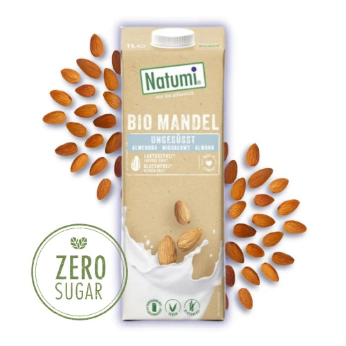 Napój migdałowy bez dodatku cukru bezglutenowy 1 l - Natumi (EKO)