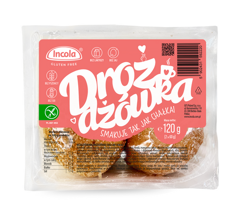 Drożdżówka chałka bezglutenowa (2 szt.) 120 g - Incola