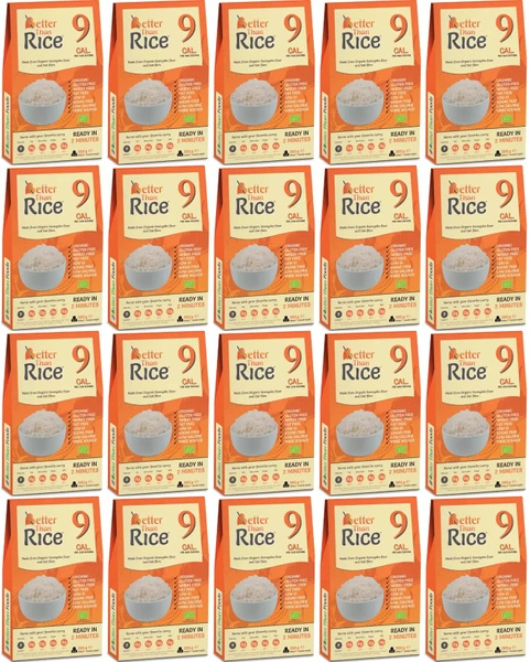 Makaron konjac kształt ryżu bezglutenowy 20 x 385 g - Keto Chef (EKO)