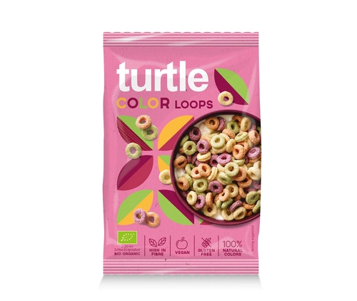 Kółka Zbożowe Kolorowe Bezglutenowe Bio 40 G - Turtle