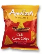 Chipsy tortilla kukurydziane chili bezglutenowe 75 g - Amaizin (BIO)