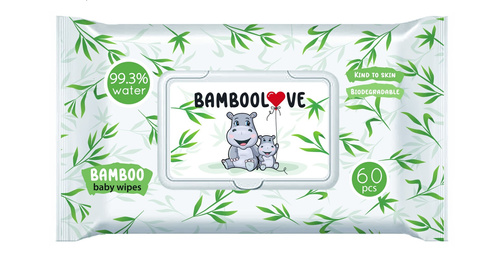 CHUSTECZKI BAMBUSOWE NAWILŻANE 60 szt. - BAMBOOLOVE