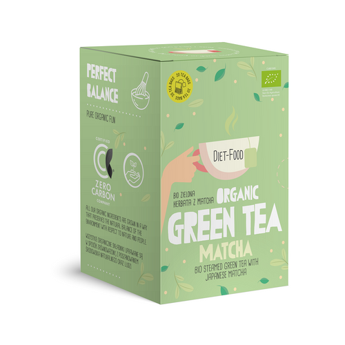 Herbata zielona z matchą "green tea matcha" (20 saszetek) 40 g - DIET-FOOD (BIO)