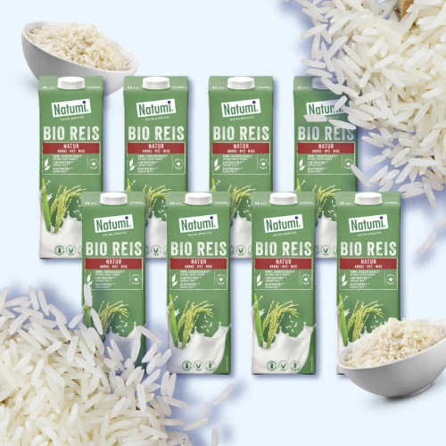 Napój ryżowy bez dodatku cukru 8 x 1 l - Natumi (EKO)