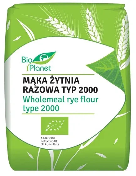 Mąka żytnia razowa typ 2000 1 kg - Bio Planet (EKO)